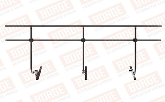 Кровельное ограждение Borge для черепичной кровли оцинкованное RAL 8019, 300*120 см