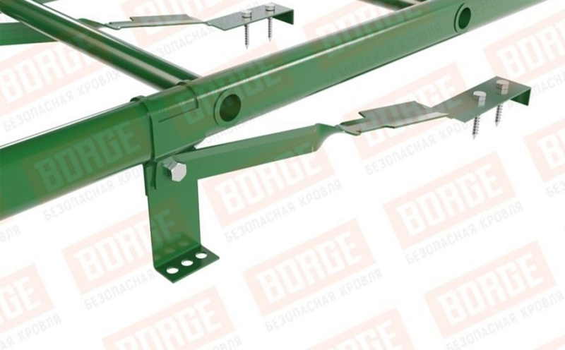 Лестница кровельная Borge для натуральной черепицы оцинкованная RAL 6002, 1,8 м