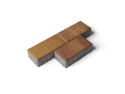 Плитка тротуарная Прямоугольник Б.2.П.6 листопад гладкий осень, 200*100*60 мм