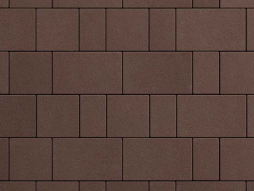 Плитка тротуарная Старый город Б.1.Фсм.6 стандарт гладкий, коричневый, комплект 3 шт, толщина 60 мм