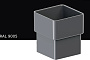 Муфта KROP PVC Квадрат для системы D 135/80*80 мм, RAL 9005
