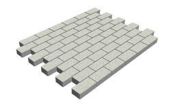 Плитка тротуарная SteinRus Прямоугольник Б.6.П.6 Native, белый, 200*100*60 мм