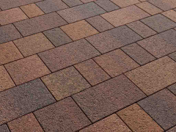 Плитка тротуарная Старый город Б.1.Фсм.8 листопад гранит арабская ночь, комплект 3 шт, толщина 80 мм