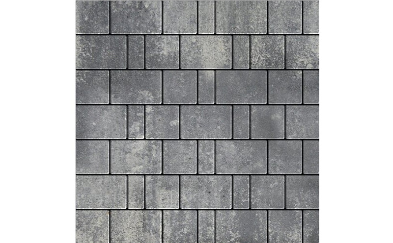 Плитка тротуарная SteinRus Bergamo А.6.Псм.4 гладкая, ColorMix Актау, толщина 40 мм