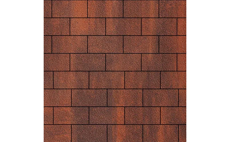 Плитка тротуарная SteinRus Прямоугольник В.6.П.8 Native, ColorMix Брук, 200*100*80 мм
