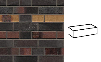 Кирпич клинкерный Westerwaelder Klinker WK 840, Kobalt Spezial geflammt, 240*55*71 мм
