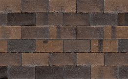 Клинкерная брусчатка Westerwaelder Klinker PK833A Schwarz-braun, 200*100*40 мм