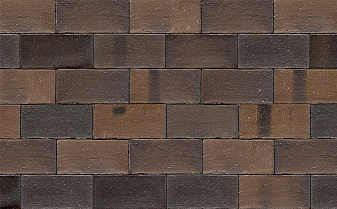 Клинкерная брусчатка Westerwaelder Klinker PK833A Schwarz-braun, 200*100*40 мм