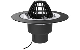 Кровельная воронка Termoclip тип ВФО обогреваемая с обжимным фланцем, 110*165 мм