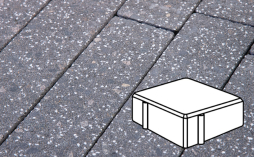 Плитка тротуарная Готика Granite FINERRO, Квадрат В.1.К.8, Ильменит 100*100*80 мм