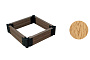 Комплект ограждения для клумбы CM Garden 600*600 мм Дуб