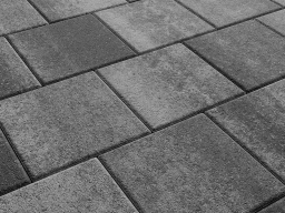 Плитка тротуарная Квадрат Б.1.К.10 листопад гранит антрацит, 300*300*100 мм 