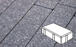 Плитка тротуарная Готика, Granite FINERRO, Брусчатка Б.2.П.6, Ильменит, 200*100*60 мм