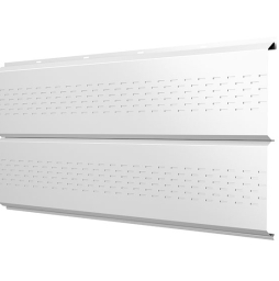 Софит Grand Line ЭкоБрус new c перфорацией 0,45 PE RAL 9003