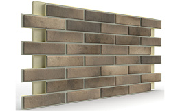 Термопанель на пенополиуретане (ППУ) с клинкерной плиткой BestPoint Retro Brick Pepper 1166*616*65 мм