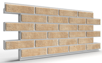 Термопанель на пенополистироле (ППС) с клинкерной плиткой BestPoint Loft Brick Salt 1145*470*80 мм