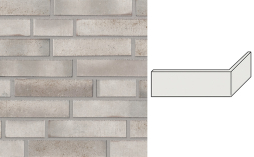 Клинкерная плитка угловая Stroeher Wasserbrand, 672 zinngrau, 240*115*40*12 мм