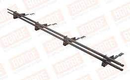 Снегозадержатель трубчатый Borge для черепичной кровли оцинкованный RAL 8019, 3 м
