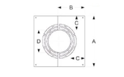 Противопожарная вентилируемая пластина Schiedel ICS 25 0-30 град., D 180/230 мм
