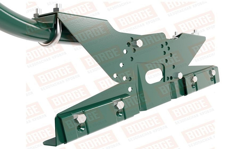 Кровельное ограждение Borge для фальцевой кровли оцинкованное RAL 6005, 300*60 см
