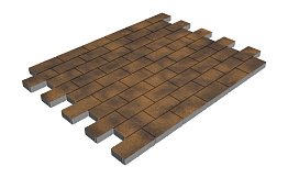 Плитка тротуарная SteinRus Прямоугольник А.6.П.4, гладкая, Маренго, 200*100*40 мм