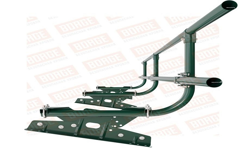 Кровельное ограждение Borge для фальцевой кровли оцинкованное RAL 6005, 300*60 см