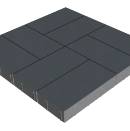 Плитка тротуарная SteinRus Грас Б.4.П.8, гладкая, графит, 400*200*80 мм