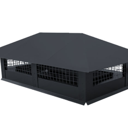 Дымник на трубу Grand Line с сеткой 500*500 мм Satin Matt RAL 7024