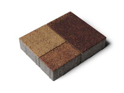 Плитка тротуарная Старый город Б.1.Фсм.6 листопад гранит осень, комплект 3 шт, толщина 60 мм