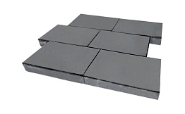 Плитка тротуарная SteinRus Парк Плейс Б.3.П.8, гладкая, серый, 600*300*80 мм