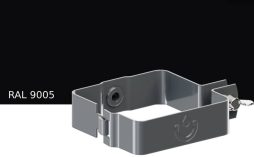 Хомут трубы KROP PVC Квадрат для системы D 135/80*80 мм, RAL 9005