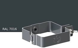 Хомут трубы KROP PVC Квадрат для системы D 135/80*80 мм, RAL 7016