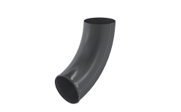 Отвод трубы Aquasystem PE dRain RAL 7024 D 90 мм