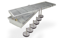 Дренажная решетка Klassik Sita, SitaDrain, оцинкованная сталь, 150*1000*70-110 мм