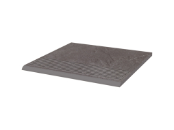 Клинкерная ступень с насечками Paradyz Taurus, Grys, 300*300*8,5 мм