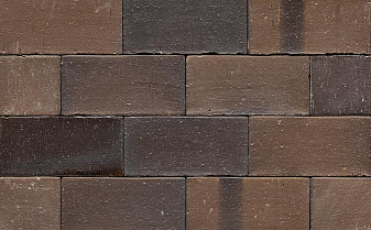 Клинкерная брусчатка Muhr №33A Schwarz-braun, 200*100*40 мм