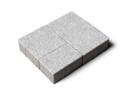 Плитка тротуарная Старый город Б.1.Фсм.6 стоунмикс белый, комплект 3 шт, толщина 60 мм