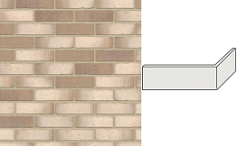 Клинкерная плитка угловая ручной формовки Feldhaus Klinker NF 14 W941 vario argo albula 240*71*115*14 мм