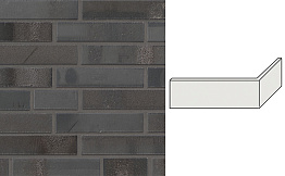 Клинкерная плитка угловая Stroeher Brickwerk, 650 eisenschwarz, 240*115*71*12 мм