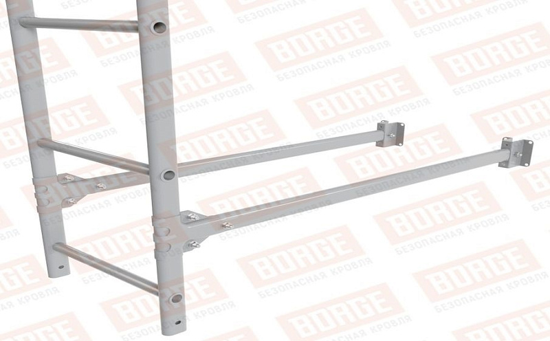 Лестница фасадная Borge (верхняя секция) оцинкованная RAL 7004, 2,7 м
