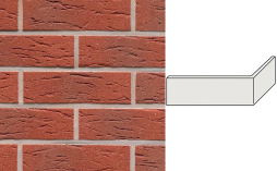 Клинкерная плитка угловая ручной формовки Feldhaus Klinker NF 9 W335 carmesi antic mana 240*71*115*9 мм