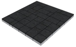 Плитка тротуарная SteinRus Инсбрук Альпен Б.7.Псм.6 Backwash, Базальт, толщина 60 мм