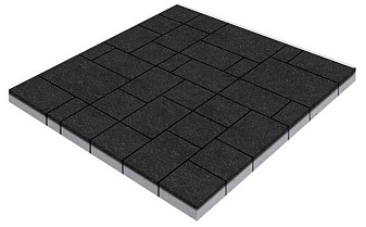 Плитка тротуарная SteinRus Инсбрук Альпен Б.7.Псм.6 Backwash, Базальт, толщина 60 мм