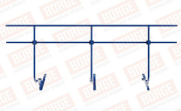 Кровельное ограждение Borge для черепичной кровли оцинкованное RAL 5005, 300*120 см
