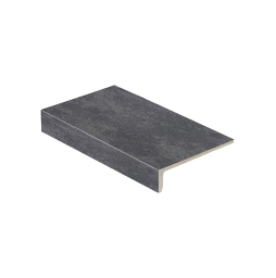 Клинкерная ступень прямоугольная Stroeher Keraplatte Roccia 845 nero 294х175х52х10 мм