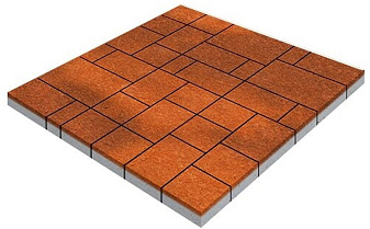 Плитка тротуарная SteinRus Инсбрук Альпен Б.7.Псм.6, Native, ColorMix Брук, толщина 60 мм