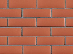 Кирпич облицовочный полнотелый ЛСР, красный, гладкий, 250*120*65 мм