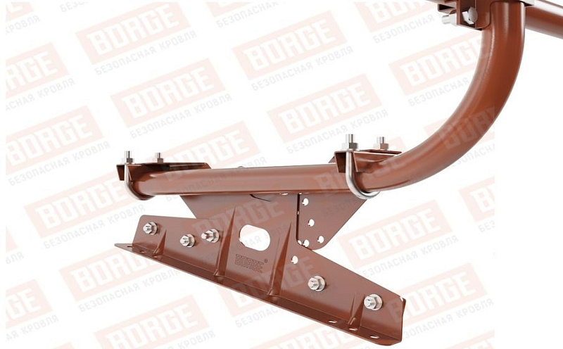 Кровельное ограждение Borge для фальцевой кровли оцинкованное RAL 8004, 300*60 см