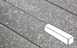 Плитка тротуарная Готика, Granite FINO, Ригель Б.3.П.8, Ильменит, 360*80*80 мм
