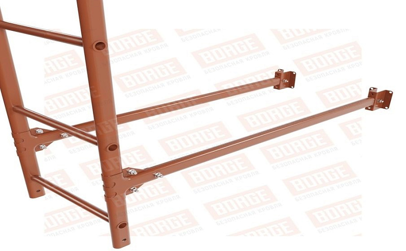Лестница фасадная Borge (нижняя секция) оцинкованная RAL 8004, 1,8 м